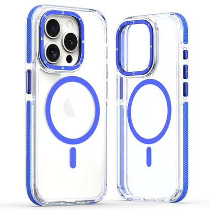 For iPhone 11 Pro Max Dual-Color Clear Acrylic Hybrid TPU MagSafe Phone Case(Blue) - iPhone 11 Pro Max Cases by buy2fix | Online Shopping UK | buy2fix