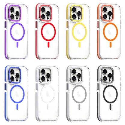 For iPhone 15 Dual-Color Clear Acrylic Hybrid TPU MagSafe Phone Case(Black) - iPhone 15 Cases by buy2fix | Online Shopping UK | buy2fix