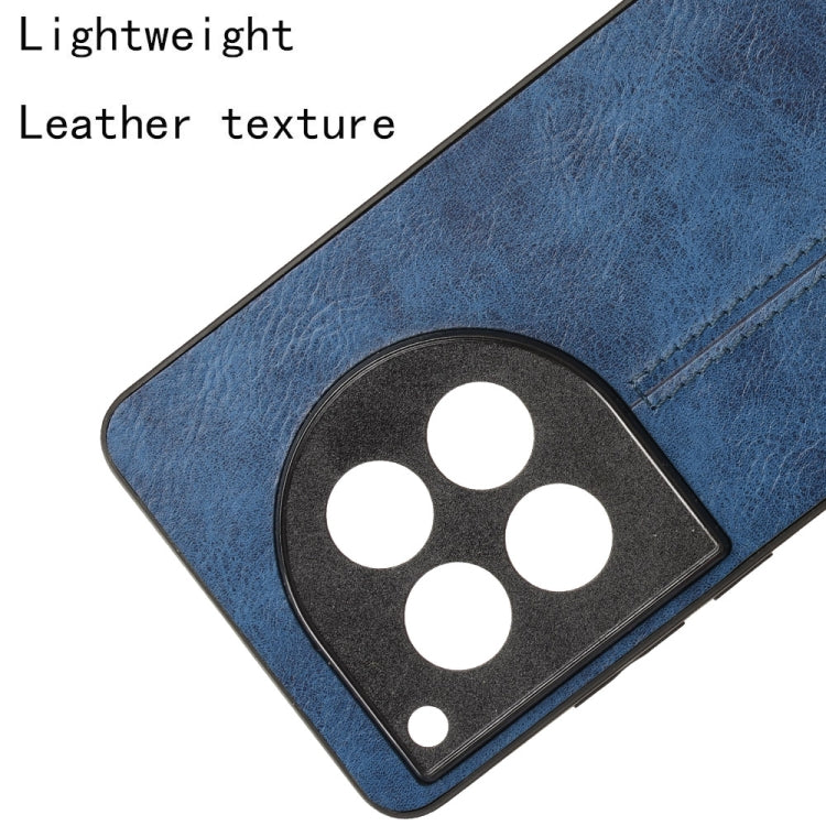 For OnePlus 12 Cow Pattern Sewing Back Cover Phone Case(Blue) by buy2fix