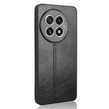 For OnePlus 13 Cow Pattern Sewing Back Cover Phone Case(Black) by buy2fix