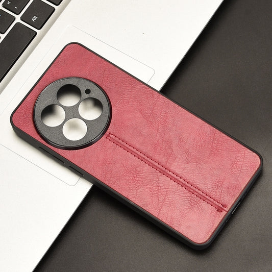 For OnePlus 13 Cow Pattern Sewing Back Cover Phone Case(Red) by buy2fix