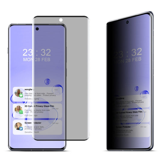 For OPPO Find X7 Ultra 5G imak No Edge Version 3D Curved Privacy Full Screen Tempered Glass Film