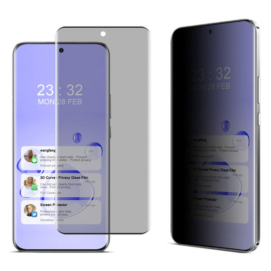 For Honor Magic6 5G imak No Edge Version 3D Curved Privacy Full Screen Tempered Glass Film