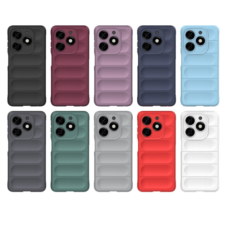 For Tecno Spark 20 Magic Shield TPU + Flannel Phone Case(Grey) by buy2fix