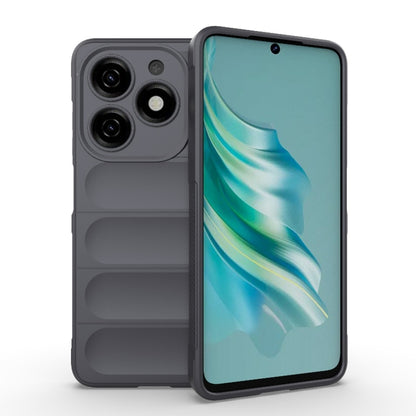 For Tecno Spark 20 Magic Shield TPU + Flannel Phone Case(Dark Grey) by buy2fix