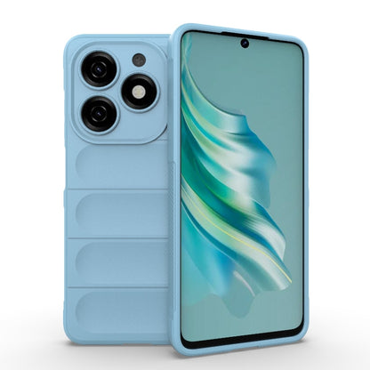 For Tecno Spark 20 Magic Shield TPU + Flannel Phone Case(Light Blue) by buy2fix