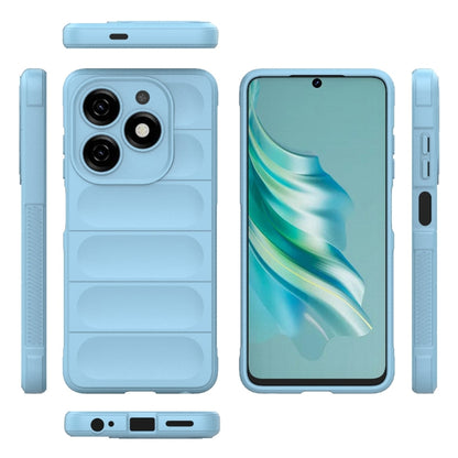 For Tecno Spark 20 Magic Shield TPU + Flannel Phone Case(Light Blue) by buy2fix