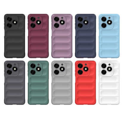 For Tecno Spark 20 Magic Shield TPU + Flannel Phone Case(Dark Blue) by buy2fix