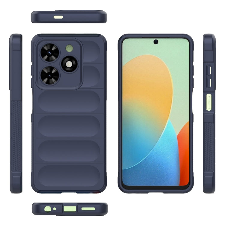 For Tecno Spark Go 2024 / 20C / Pop 8 Magic Shield TPU + Flannel Phone Case(Dark Blue) by buy2fix
