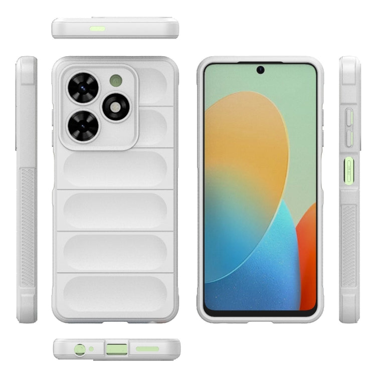 For Tecno Spark Go 2024 / 20C / Pop 8 Magic Shield TPU + Flannel Phone Case(White) by buy2fix