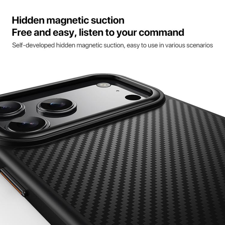For iPhone 17 Pro Max Kevlar Fiber Shockproof MagSafe Phone Case(Black) - iPhone 17 Pro Max Cases by buy2fix | Online Shopping UK | buy2fix