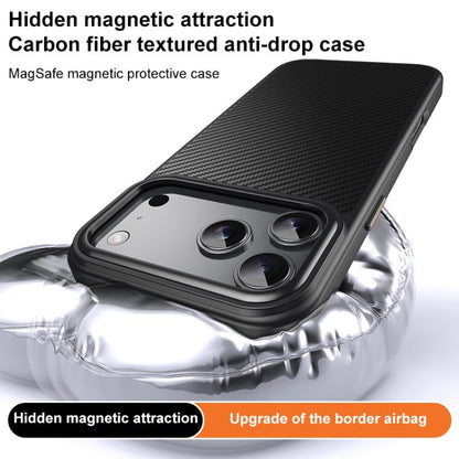 For iPhone 17 Pro Kevlar Fiber Shockproof MagSafe Phone Case(Black) - iPhone 17 Pro Cases by buy2fix | Online Shopping UK | buy2fix