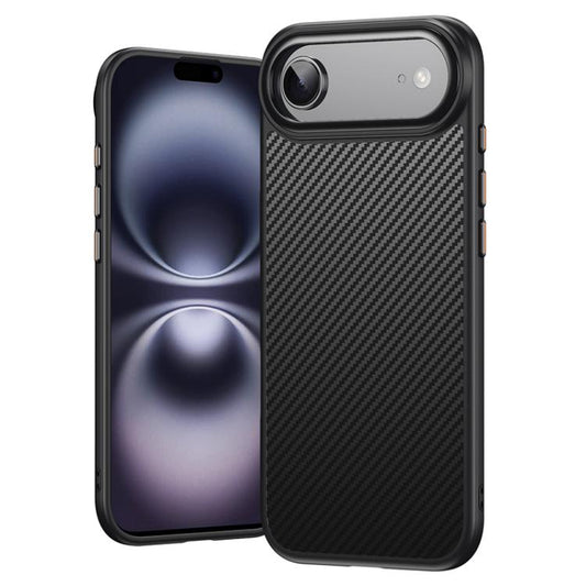 For iPhone Air Kevlar Fiber Shockproof MagSafe Phone Case(Black) - iPhone Air Cases by buy2fix | Online Shopping UK | buy2fix