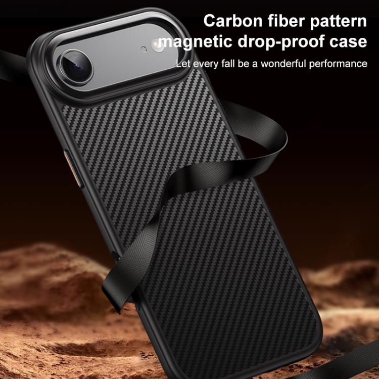 For iPhone Air Kevlar Fiber Shockproof MagSafe Phone Case(Black) - iPhone Air Cases by buy2fix | Online Shopping UK | buy2fix