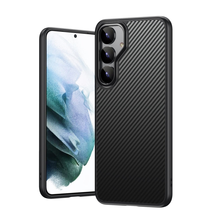 For Samsung Galaxy S25 5G MagSafe Kevlar Fiber Shockproof Phone Case(Black) by buy2fix