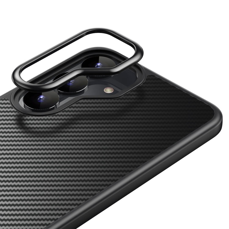 For Samsung Galaxy S25 5G MagSafe Kevlar Fiber Shockproof Phone Case(Black) by buy2fix