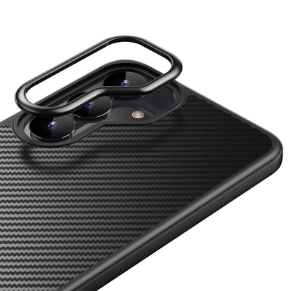 For Samsung Galaxy S25+ 5G MagSafe Kevlar Fiber Shockproof Phone Case(Black) by buy2fix