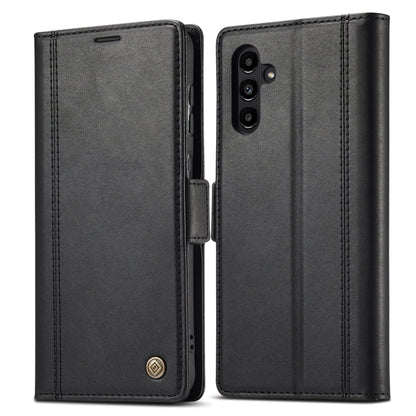 For Samsung Galaxy A15 4G / 5G LC.IMEEKE Skin-friendly Card Slots Leather Phone Case(Black) - Galaxy Phone Cases by LC.IMEEKE | Online Shopping UK | buy2fix