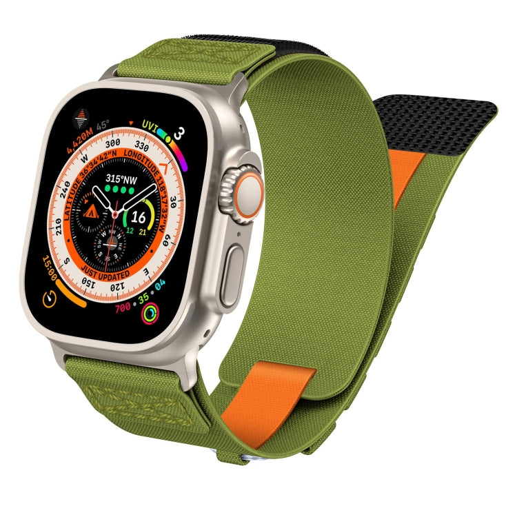 For Apple Watch Ultra 49mm Nylon Braided Rope Orbital Watch Band(Green) - Watch Bands by buy2fix | Online Shopping UK | buy2fix