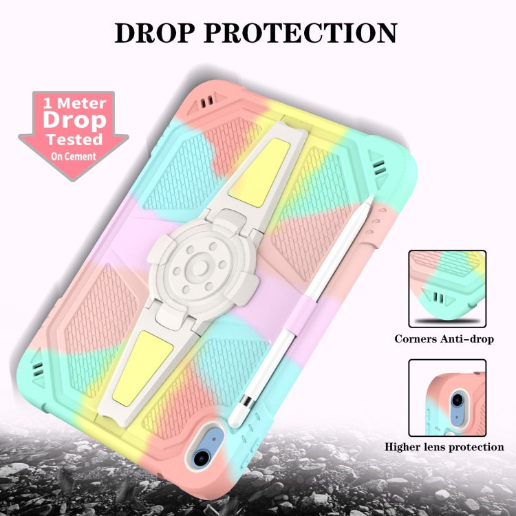 For iPad 2025 / 2022 Punk Stand PC Hybrid Silicone Tablet Case with Shoulder Strap(Colorful) - iPad 2025 / 2022 Cases by buy2fix | Online Shopping UK | buy2fix