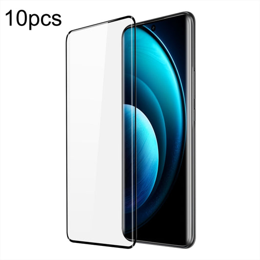 For vivo X100 / X100 Pro 10pcs DUX DUCIS 0.33mm 9H Medium Alumina Tempered Glass Film by DUX DUCIS
