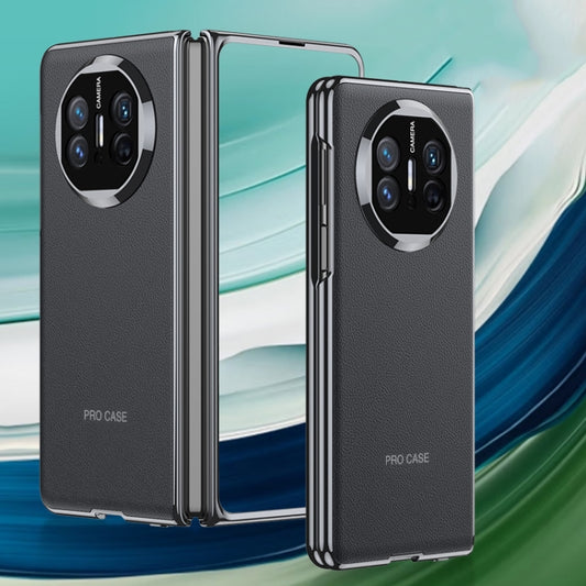 For Huawei Mate X5 GKK Leather Ultra-thin Electroplating Shockproof Phone Case(Black) by GKK