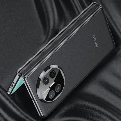 For Huawei Mate X5 GKK Leather Ultra-thin Electroplating Shockproof Phone Case(Black) by GKK