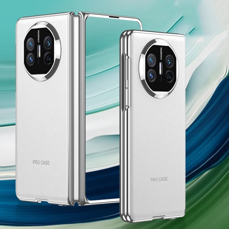 For Huawei Mate X5 GKK Leather Ultra-thin Electroplating Shockproof Phone Case(White) by GKK