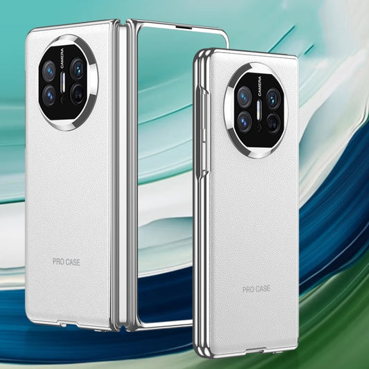 For Huawei Mate X5 GKK Leather Ultra-thin Electroplating Shockproof Phone Case(White) by GKK