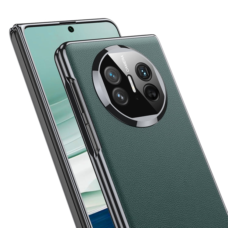 For Huawei Mate X5 GKK Leather Ultra-thin Electroplating Shockproof Phone Case(Green) by GKK