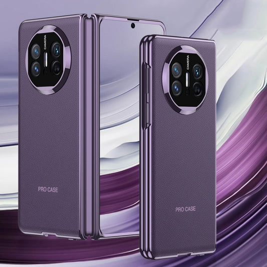 For Huawei Mate X5 GKK Leather Ultra-thin Electroplating Shockproof Phone Case(Purple) by GKK