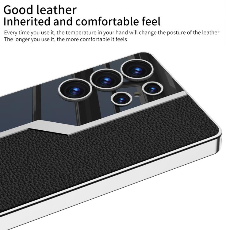 For Samsung Galaxy S25 Ultra 5G GKK Plating TPU + Leather Supercar Full Coverage Phone Case(Grey) - Galaxy S25 Ultra 5G Cases by GKK | Online Shopping UK | buy2fix