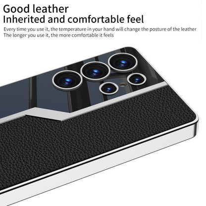 For Samsung Galaxy S25 Ultra 5G GKK Plating TPU + Leather Supercar Full Coverage Phone Case(Grey) - Galaxy S25 Ultra 5G Cases by GKK | Online Shopping UK | buy2fix