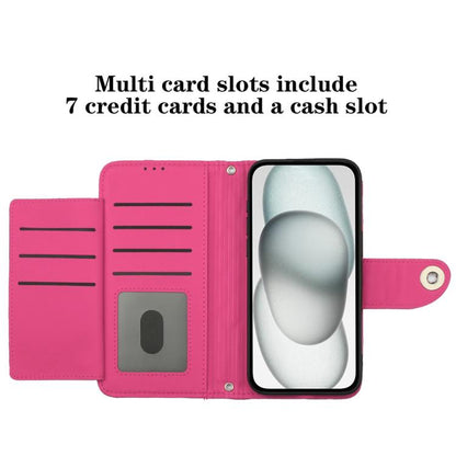 For Google Pixel 10 Pro XL 5G Global Rhombic Texture Flip Leather Phone Case with Lanyard(Rose Red) - Google Cases by buy2fix | Online Shopping UK | buy2fix