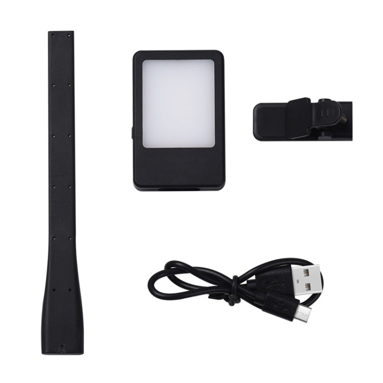 LED Reading Light Clip Book USB Charging Mini Bedside Learning Lamp(Black) - USB Light by buy2fix | Online Shopping UK | buy2fix