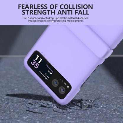 For Motorola Razr 40 3 in 1 Skin Feel PC Phone Case with Hinge(Sakura Purple) by buy2fix