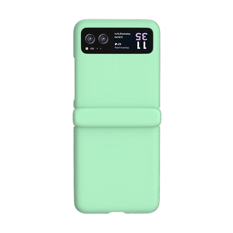 For Motorola Razr 40 3 in 1 Skin Feel PC Phone Case with Hinge(Mint Green) by buy2fix