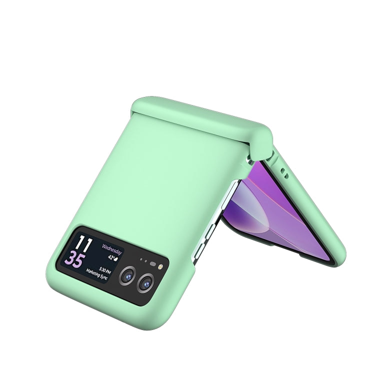 For Motorola Razr 40 3 in 1 Skin Feel PC Phone Case with Hinge(Mint Green) by buy2fix