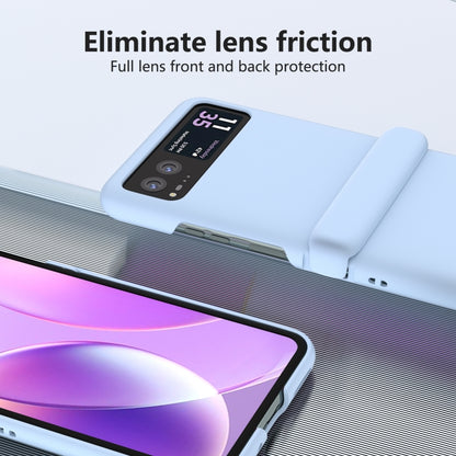 For Motorola Razr 40 3 in 1 Skin Feel PC Phone Case with Hinge(Sky Blue) by buy2fix