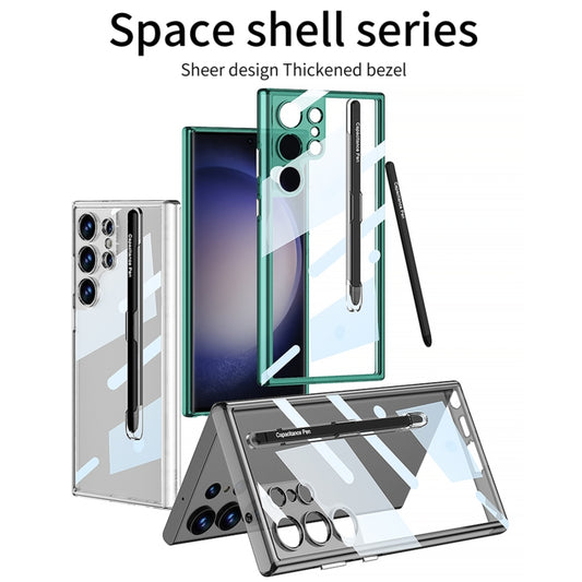 For Samsung Galaxy S24 Ultra 5G GKK Space Frame Transparent PC + TPU Phone Case with Pen(Transparent) by GKK