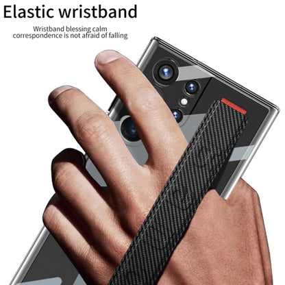 For Samsung Galaxy S24 Ultra 5G GKK Space Frame Transparent PC + TPU Phone Case with Wrist Strap(Black) by GKK