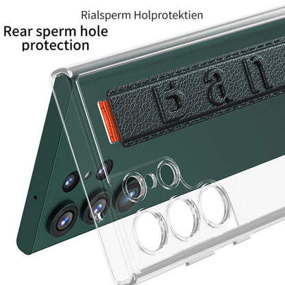 For Samsung Galaxy S24 Ultra 5G GKK Space Frame Transparent PC + TPU Phone Case with Wrist Strap(Black) by GKK