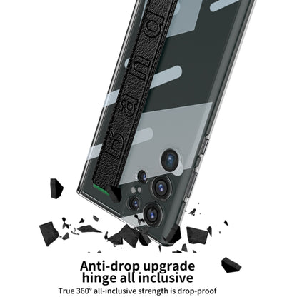 For Samsung Galaxy S24 Ultra 5G GKK Space Frame Transparent PC + TPU Phone Case with Wrist Strap(Black) by GKK