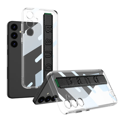 For Samsung Galaxy S24+ 5G GKK Space Frame Transparent PC + TPU Phone Case with Wrist Strap(Black) - Galaxy S24+ 5G Cases by GKK | Online Shopping UK | buy2fix