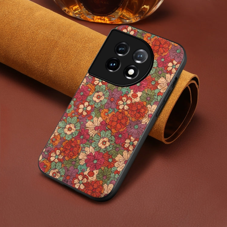 For OnePlus 11 Four Seasons Flower Language Series TPU Phone Case(Summer Red) - OnePlus Cases by buy2fix | Online Shopping UK | buy2fix