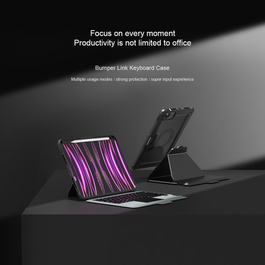 For iPad Pro 11 2024 Nillkin Backlit Version Bumper Link Keyboard Case by NILLKIN