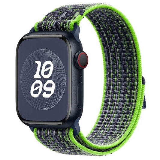 For Apple Watch Ultra 2 49mm Loop Nylon Watch Band(Green Blue) by buy2fix