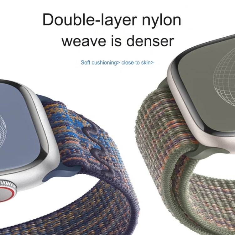 For Apple Watch Ultra 49mm Loop Nylon Watch Band(Starlight) by buy2fix