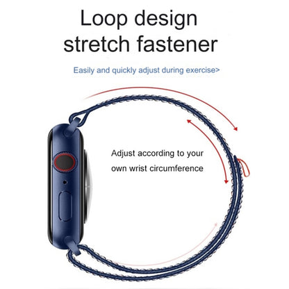 For Apple Watch Ultra 2 49mm Loop Nylon Watch Band(Dark Black) by buy2fix