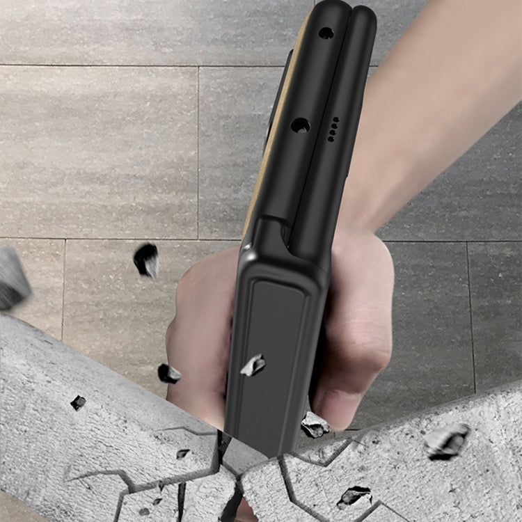 For Huawei Mate X2 GKK Integrated Frosted Leather HD Fold Hinge Phone Case with Holder(Grey) by GKK